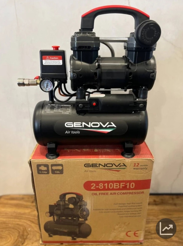 کمپرسور باد ۱۰ لیتری سایلنت توربو جنوا genova