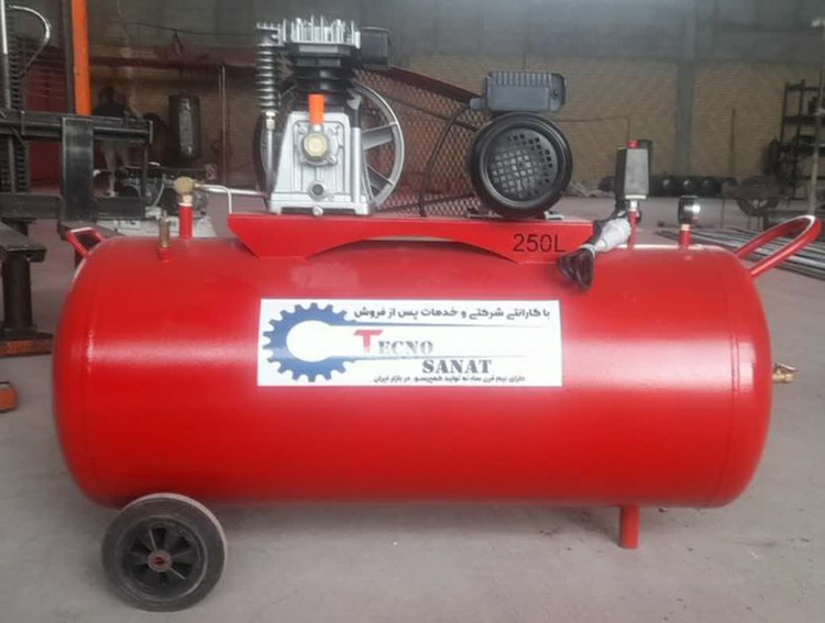 کمپرسور 250 لیتری خوابیده تکنو صنعت